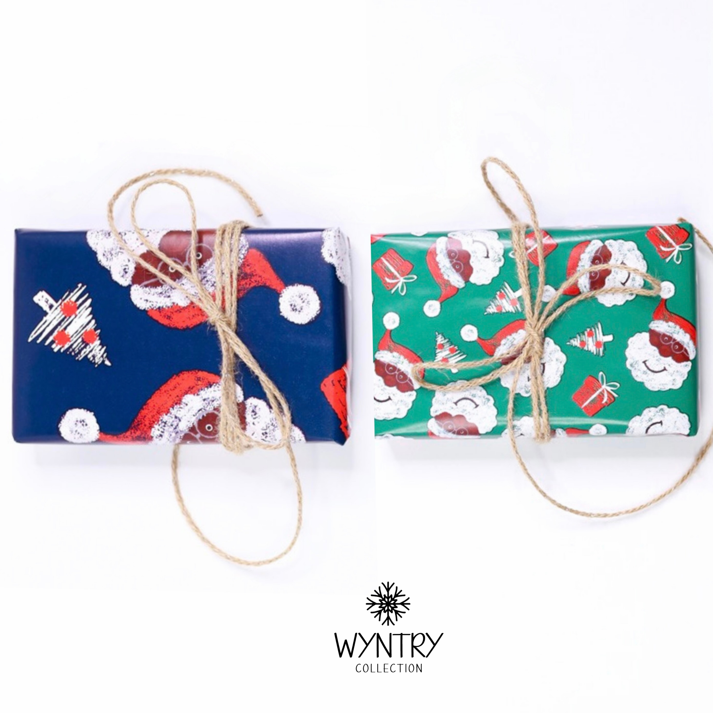 Gift Wrap — Matching Black Santa PJs for your entire family